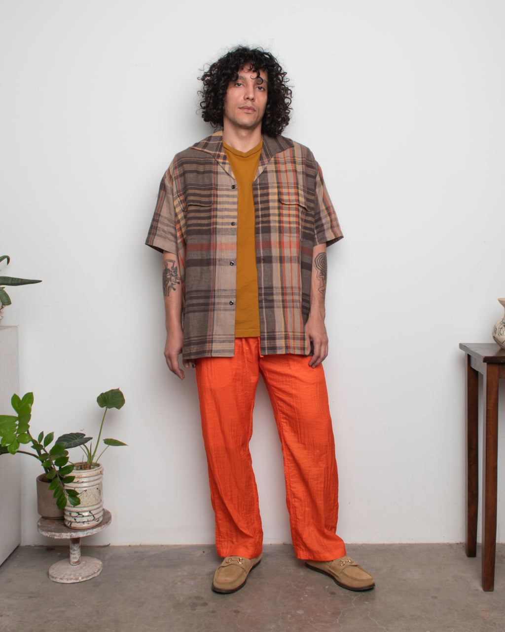 50's Milano Shirt SS - Berry Tartan