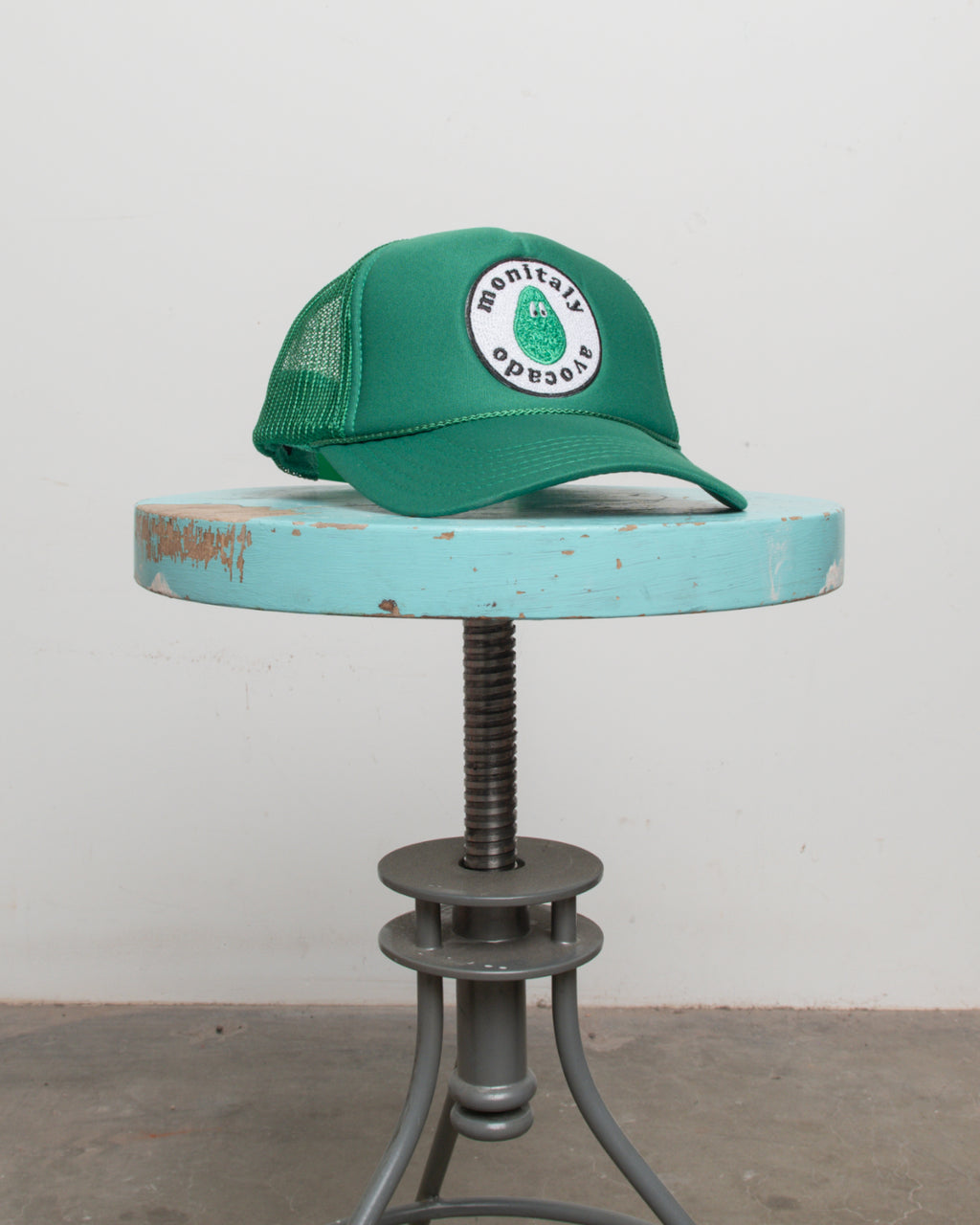 Trucker Hat W/ Monitaly Avocado Patch - Kelly Green