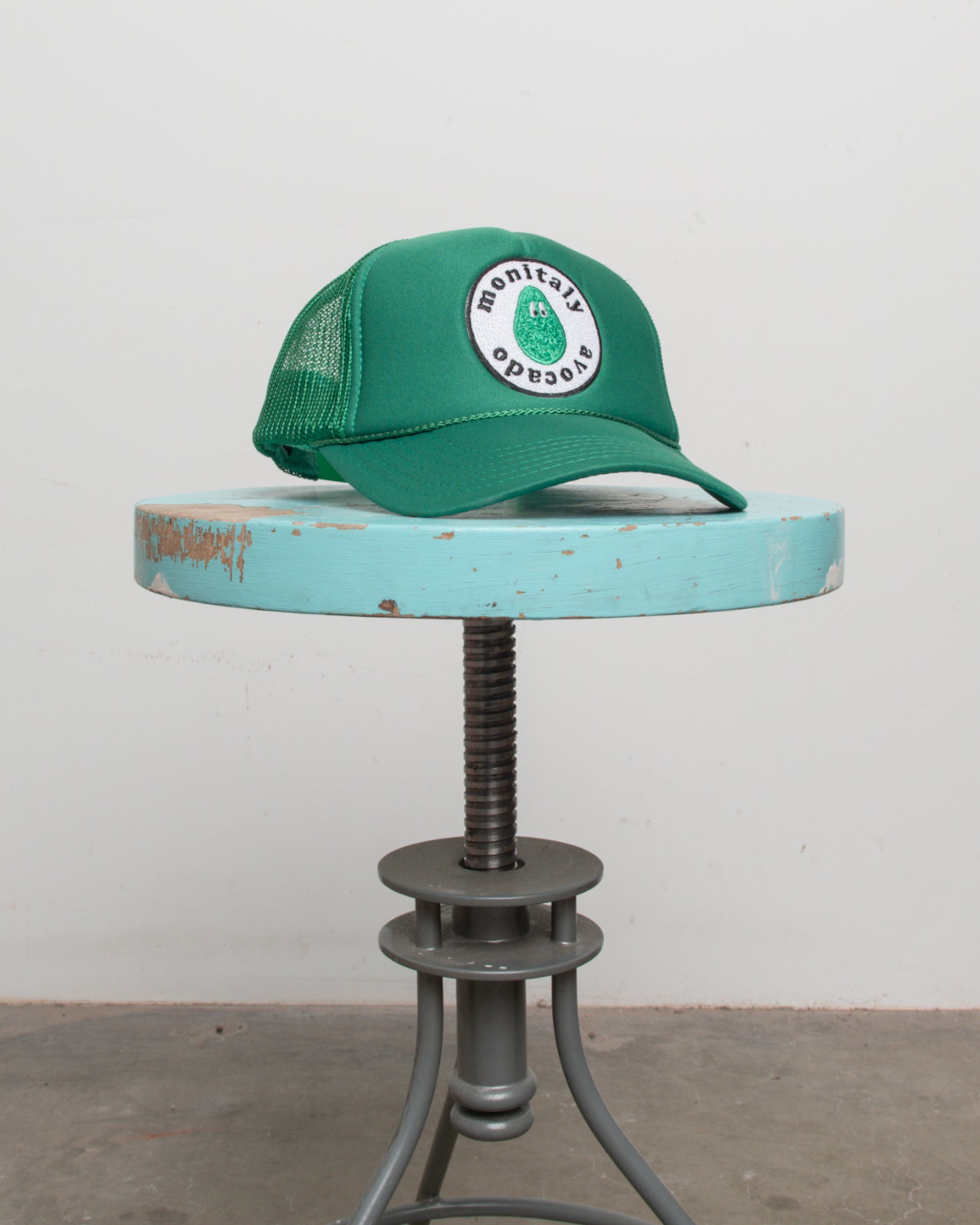 Trucker Hat W/ Monitaly Avocado Patch - Kelly Green