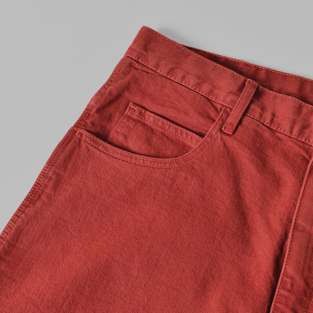 DROP CROTCH PAINTER PANTS - CONE BURNT ORANGE BULL DENIM