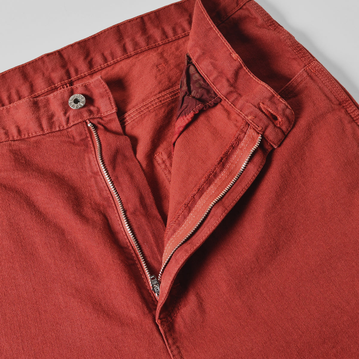 DROP CROTCH PAINTER PANTS - CONE BURNT ORANGE BULL DENIM