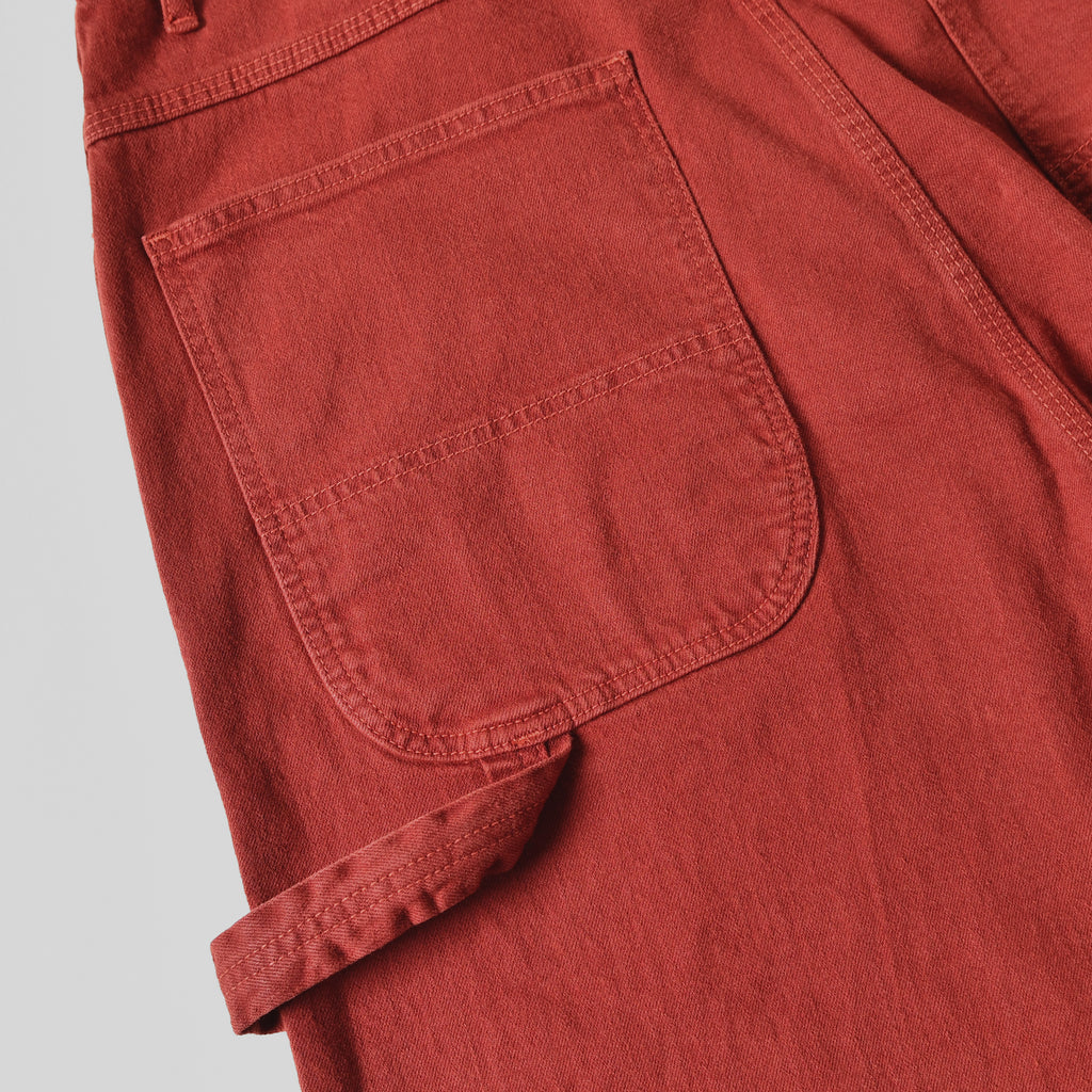 DROP CROTCH PAINTER PANTS - CONE BURNT ORANGE BULL DENIM