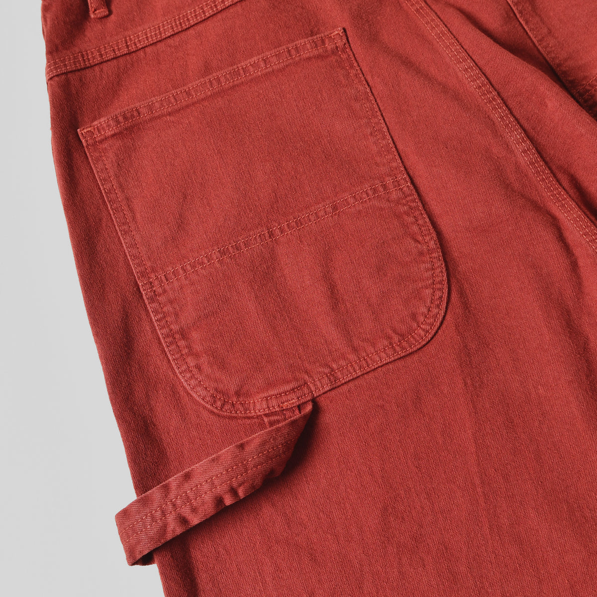 DROP CROTCH PAINTER PANTS - CONE BURNT ORANGE BULL DENIM