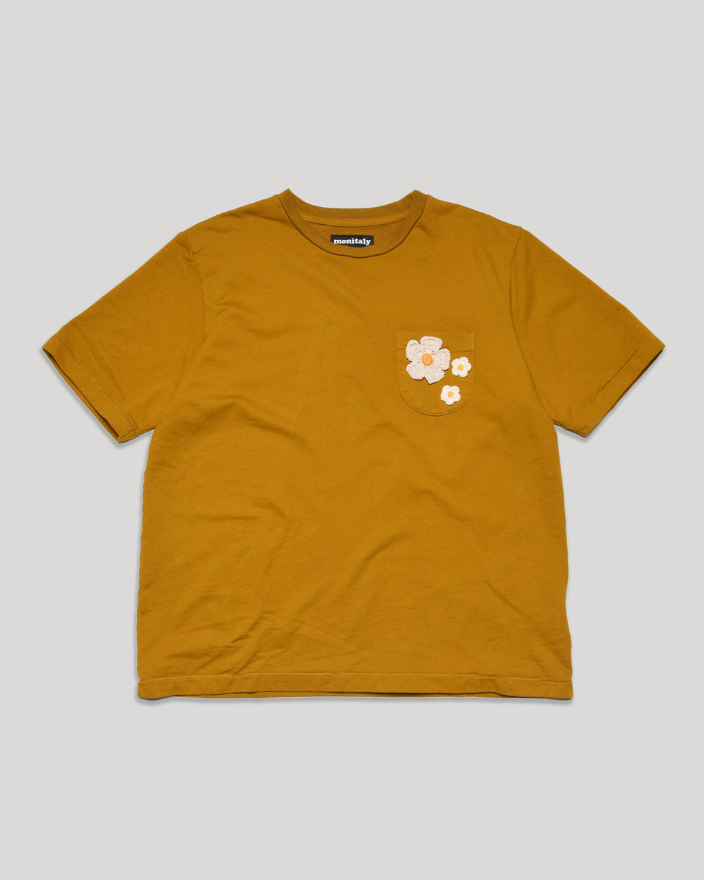 Crochet Flower Tee - Sunflower