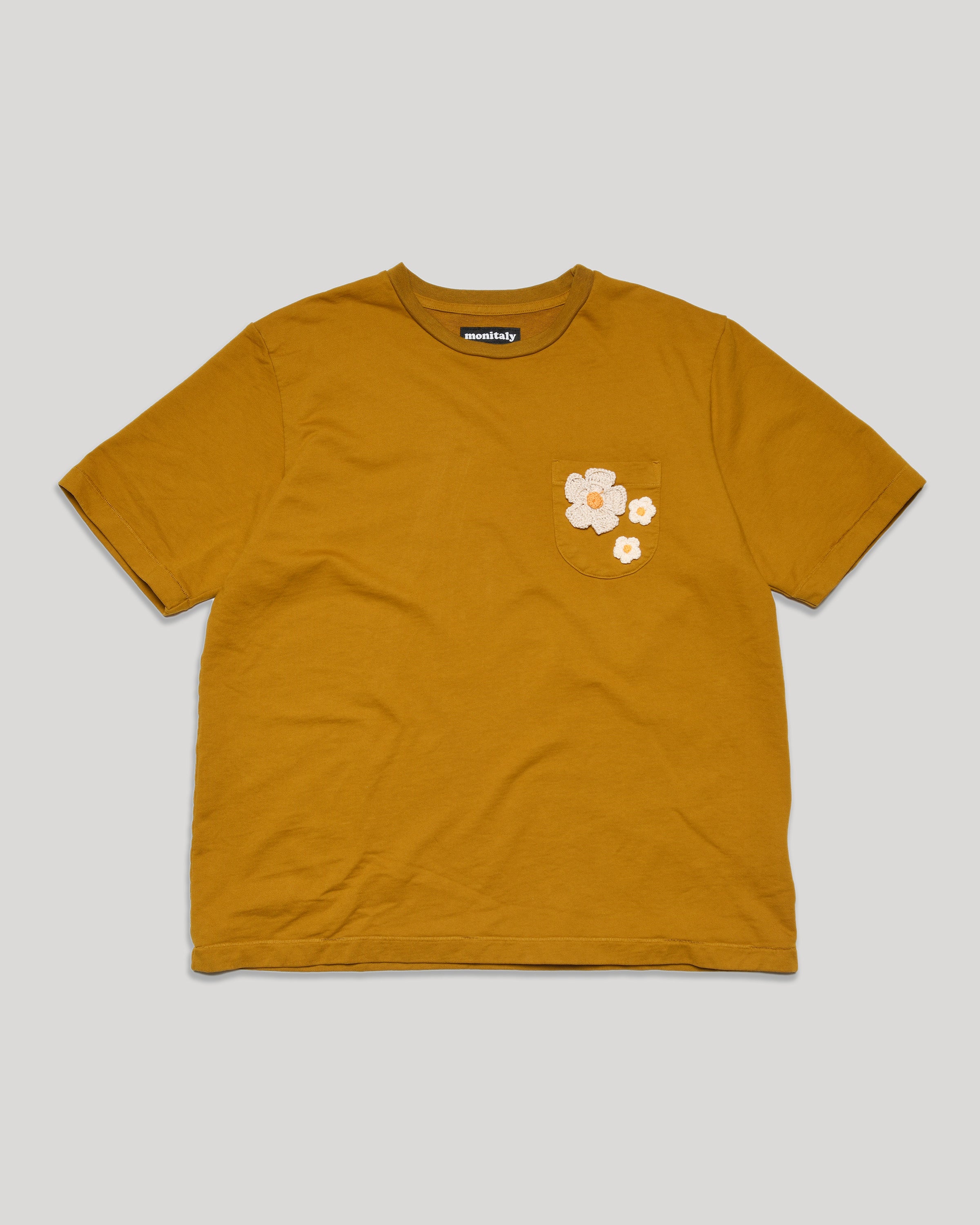 Crochet Flower Tee - Sunflower