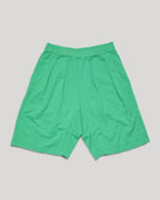 French Terry Pleated Shorts - Green