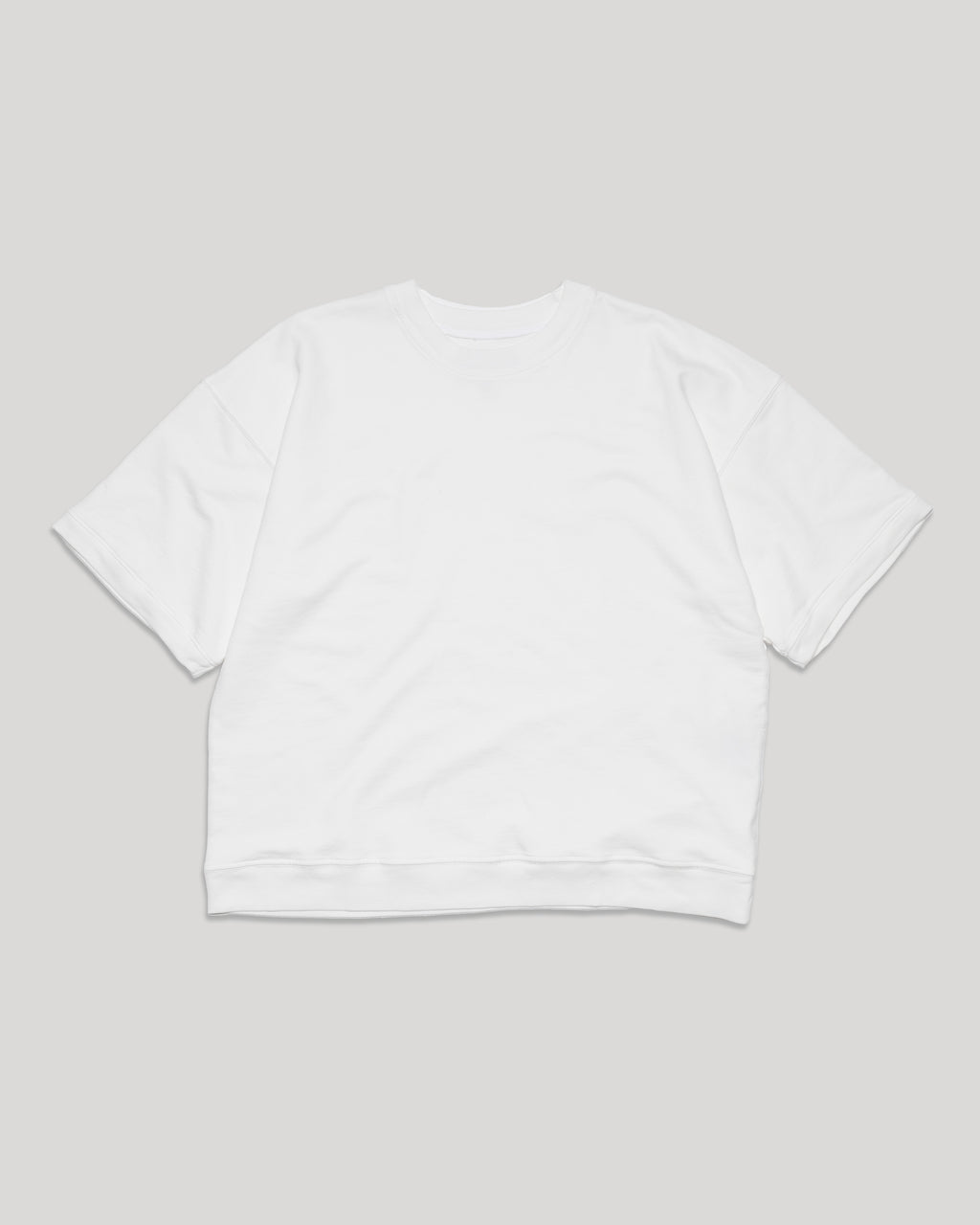 French Terry Cropped S/S Sweat - Cream
