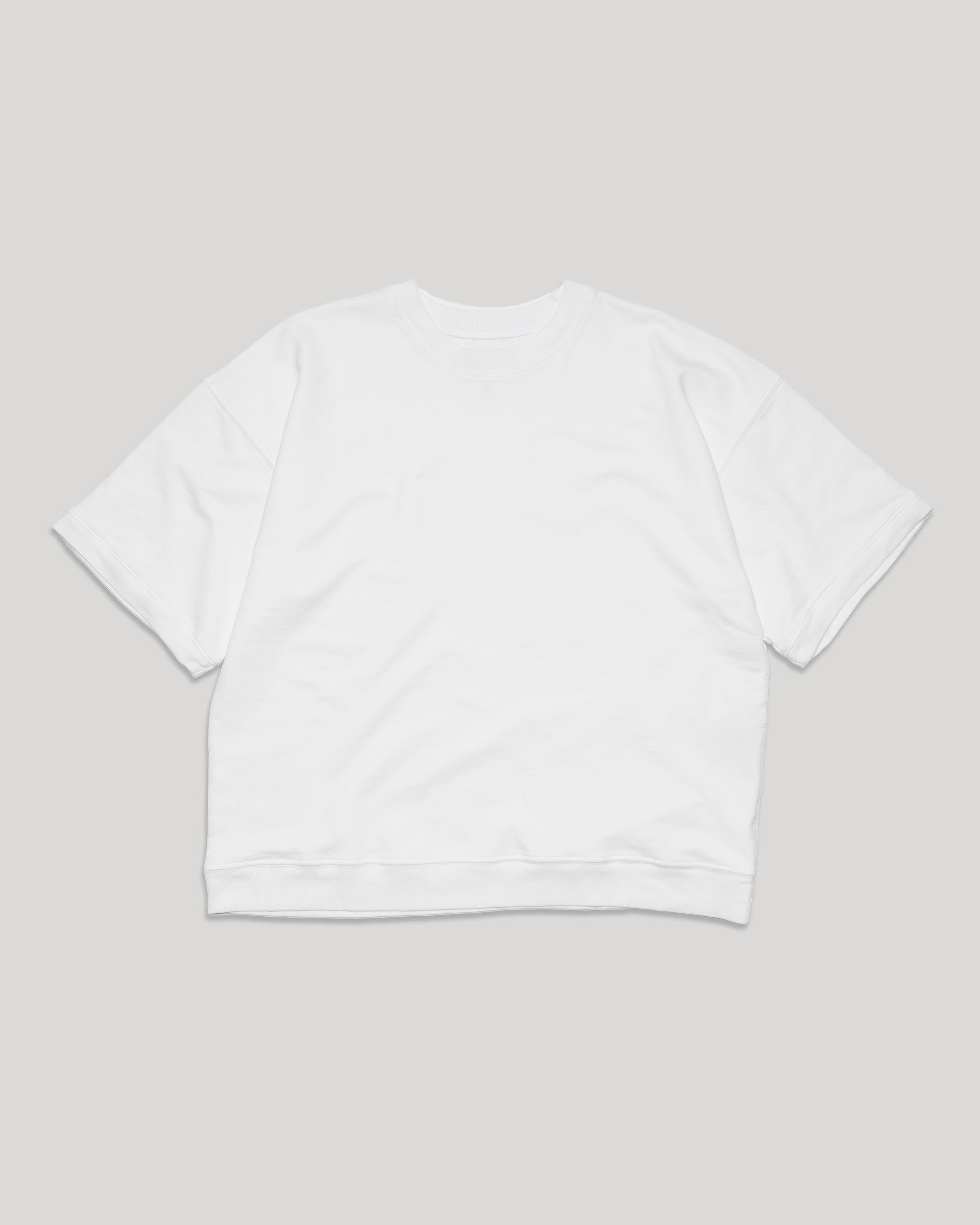 French Terry Cropped S/S Sweat - Cream