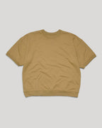 French Terry S/S Cropped Sweat Shirt - Khaki
