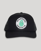 Trucker Hat W/ Monitaly Avocado Patch - Black