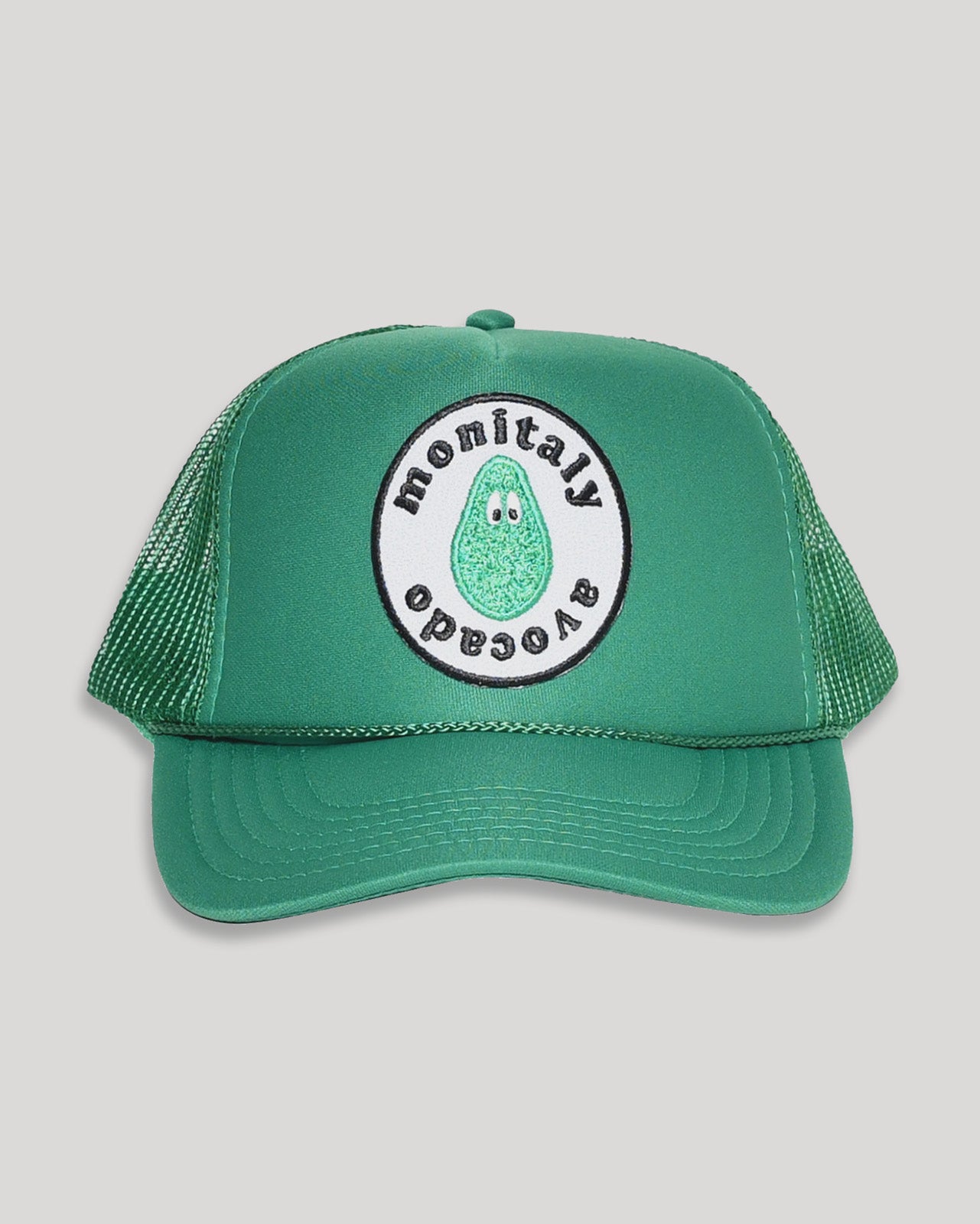 Trucker Hat W/ Monitaly Avocado Patch - Kelly Green