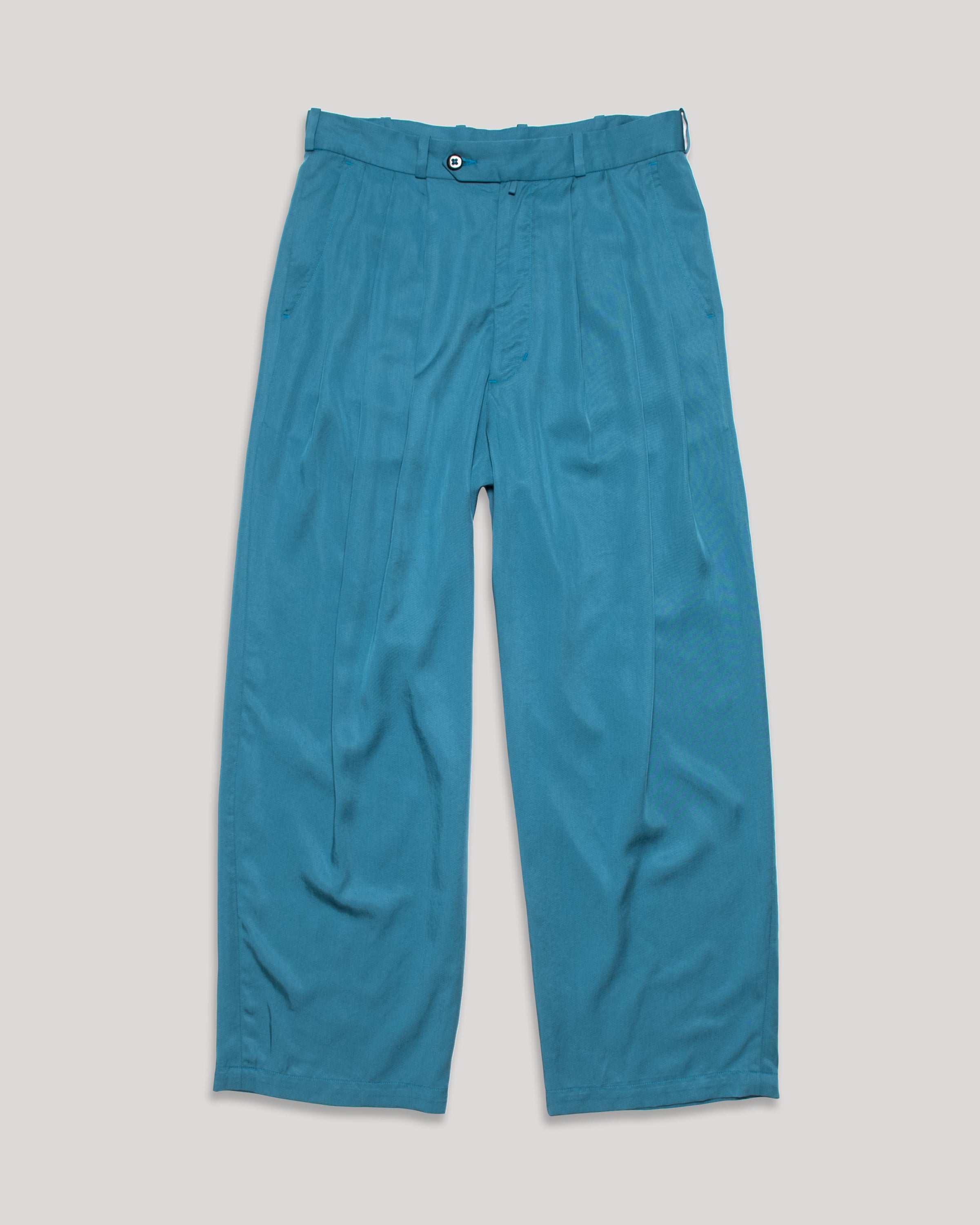 Western Pants - Tencel Cyan