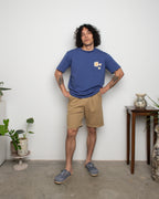 French Terry Pleated Shorts - Khaki