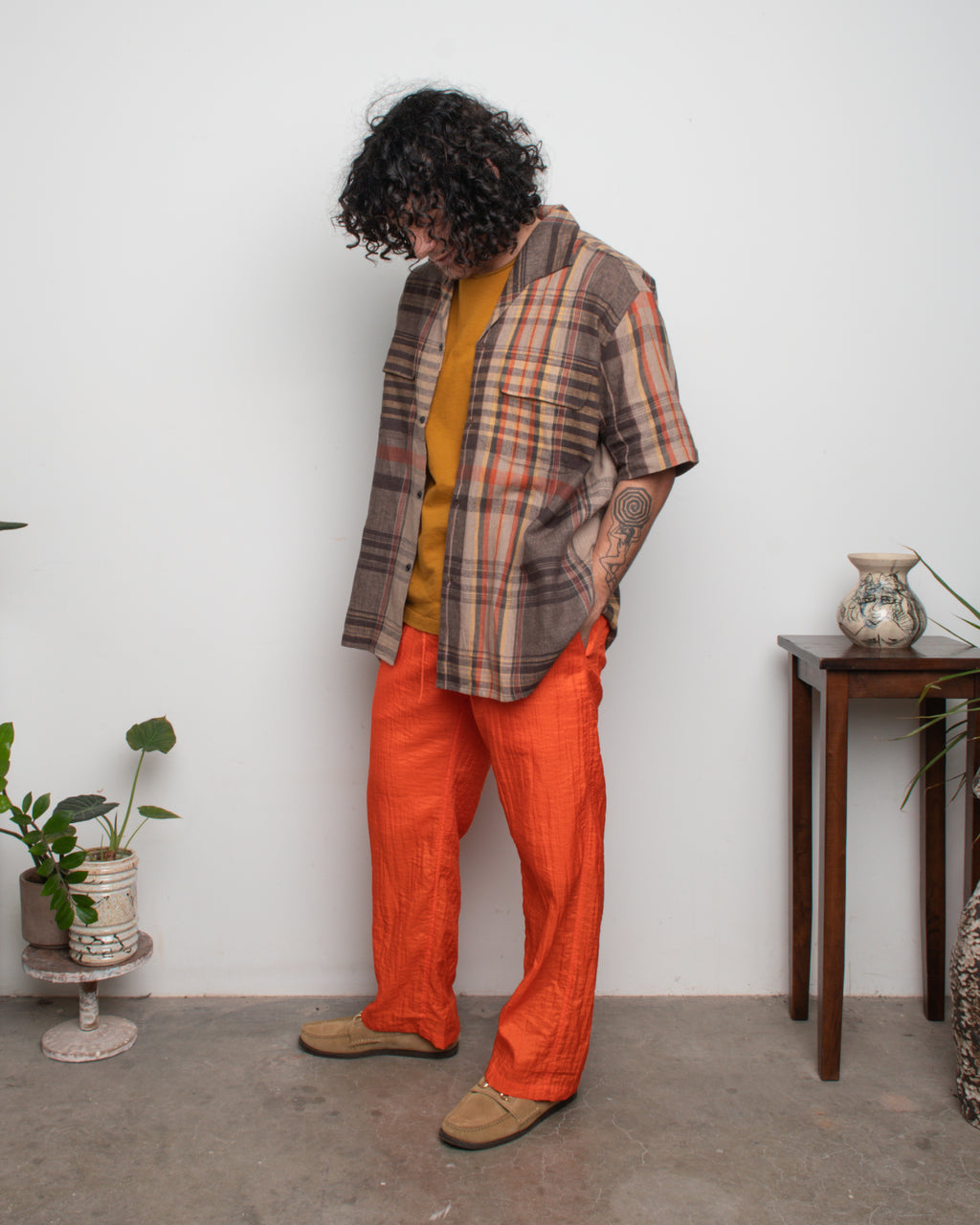 50's Milano Shirt SS - Berry Tartan