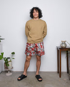 French Terry Cropped Sweat Shirt - Khaki