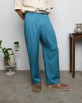 Western Pants - Tencel Cyan