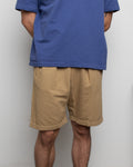 French Terry Pleated Shorts - Khaki