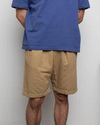 French Terry Pleated Shorts - Khaki