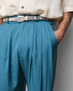 Western Pants - Tencel Cyan