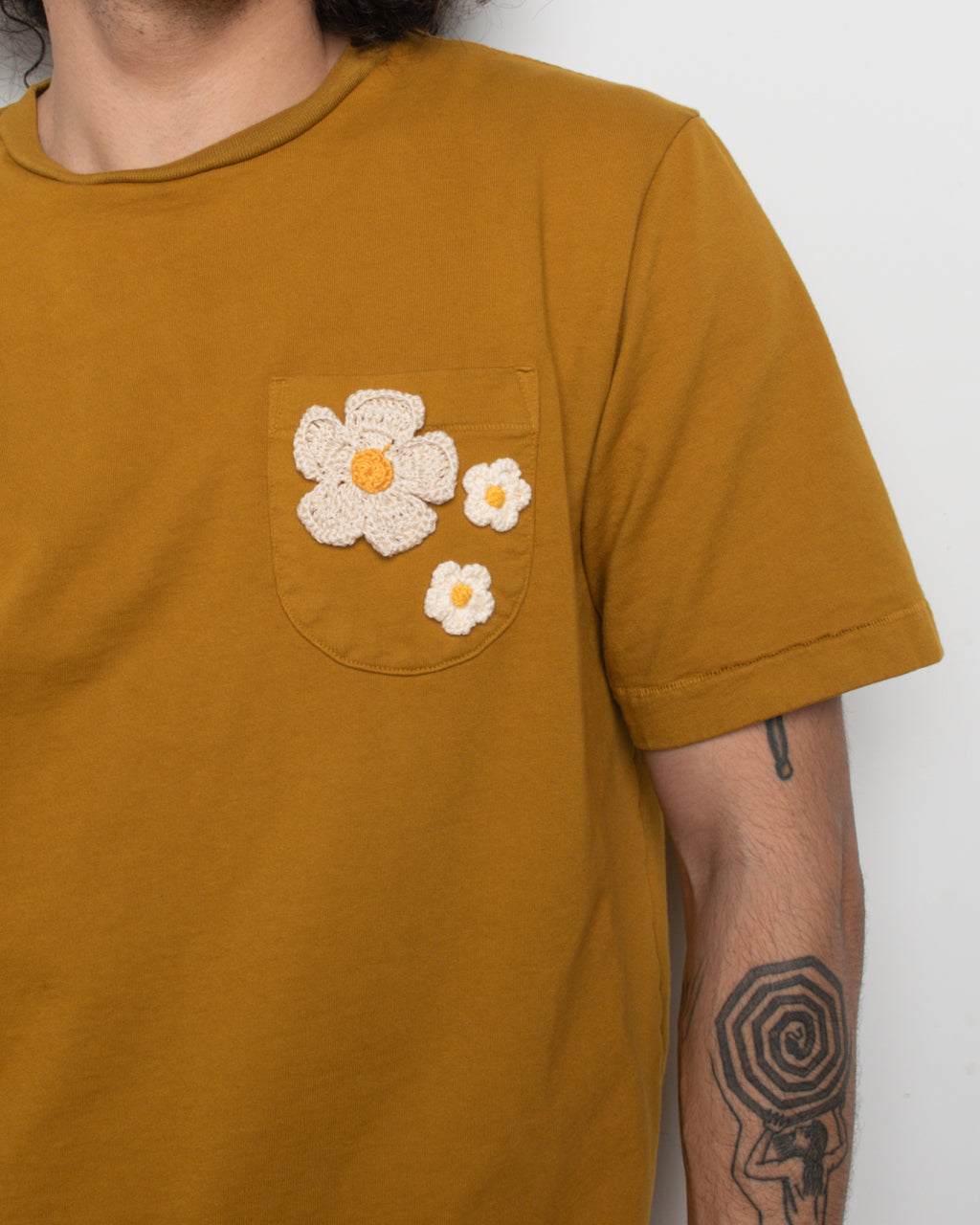 Crochet Flower Tee - Sunflower