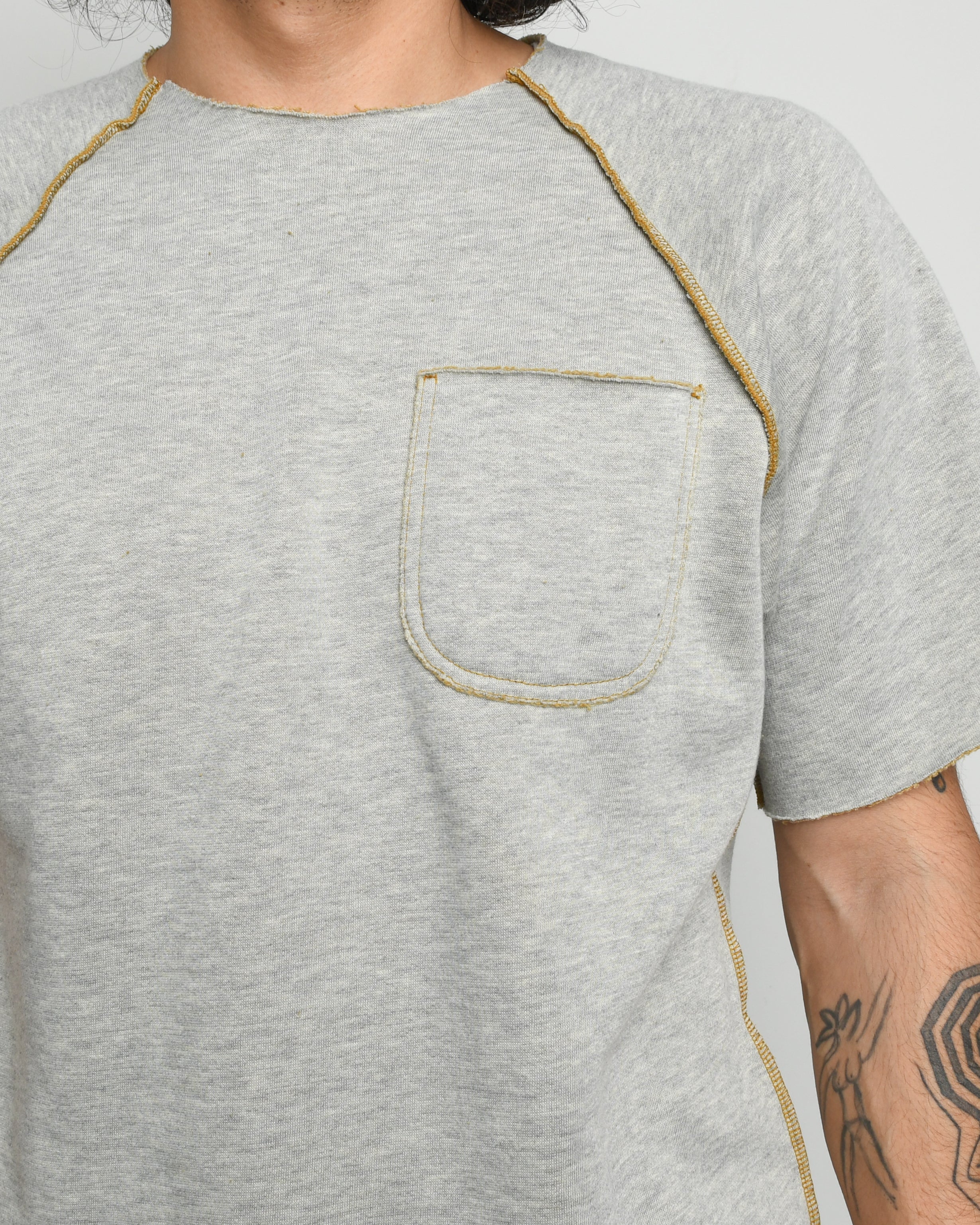Raglan Crew Sweat - Heather Mustard