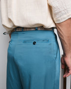 Western Pants - Tencel Cyan