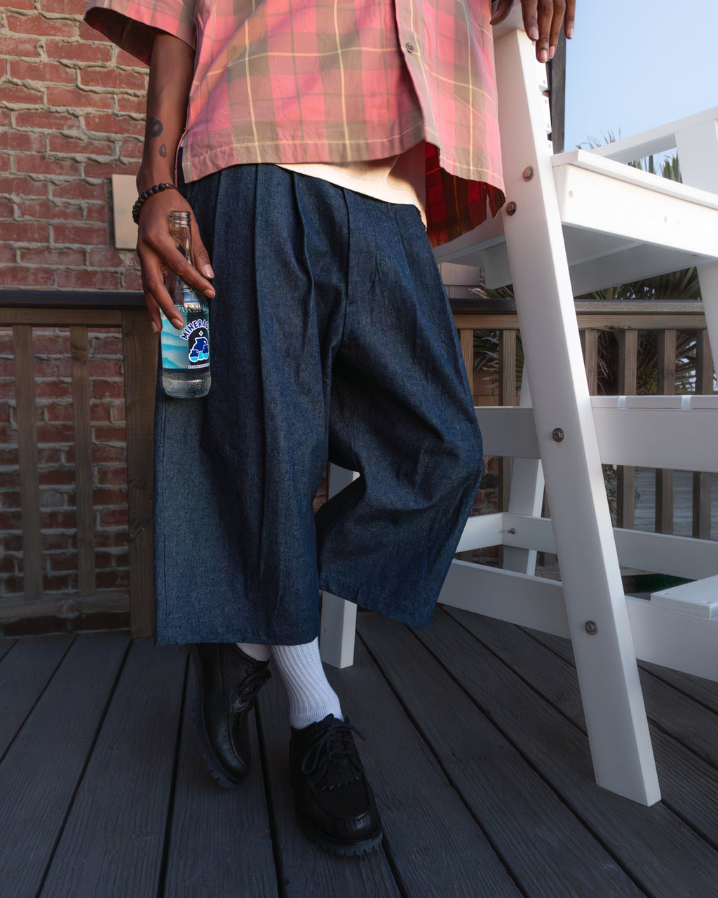 Triple Tuck Wide Half Pants