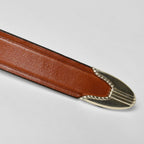 Extended 1" Leather Belt with 3-pc Silver Buckle – Oakbark