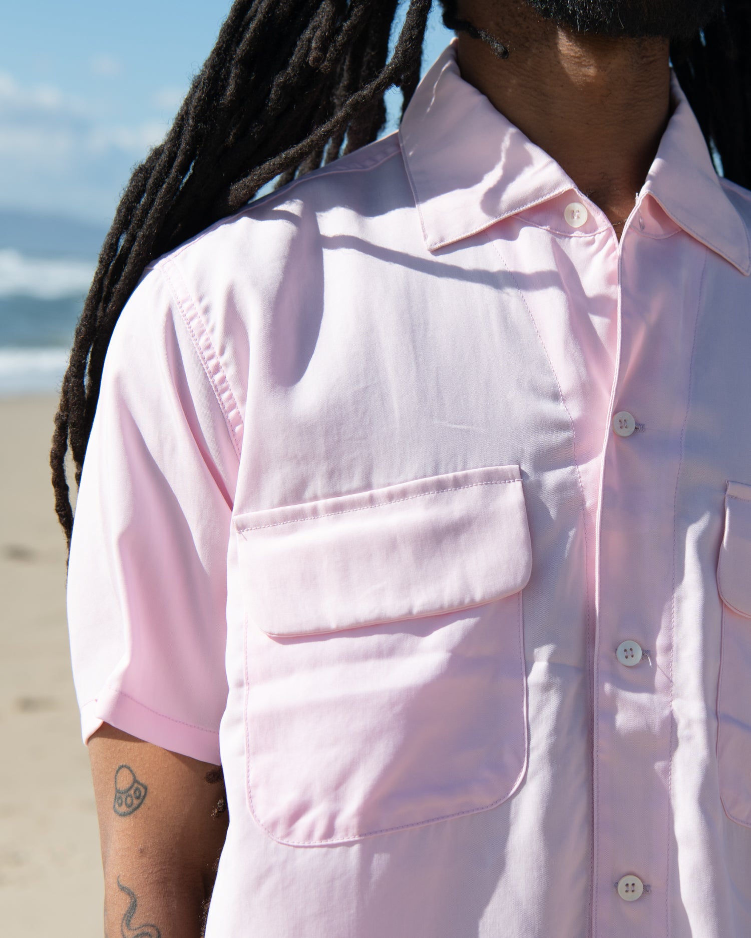 50's Milano Shirt S/S - Tencel Pink