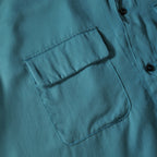 50's Milano Shirt S/S - Tencel Cyan