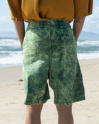 French Terry Pleated Shorts - Tie Dye Midori + Mineral