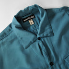 50's Milano Shirt S/S - Tencel Cyan