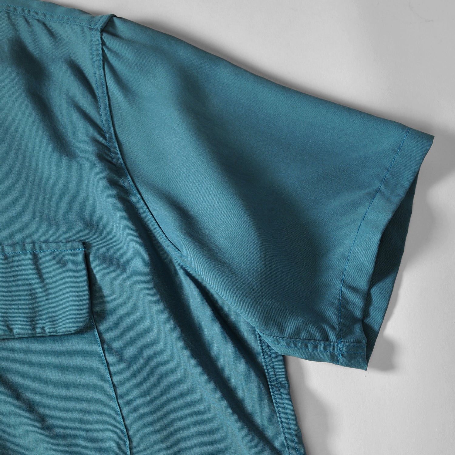 50's Milano Shirt S/S - Tencel Cyan