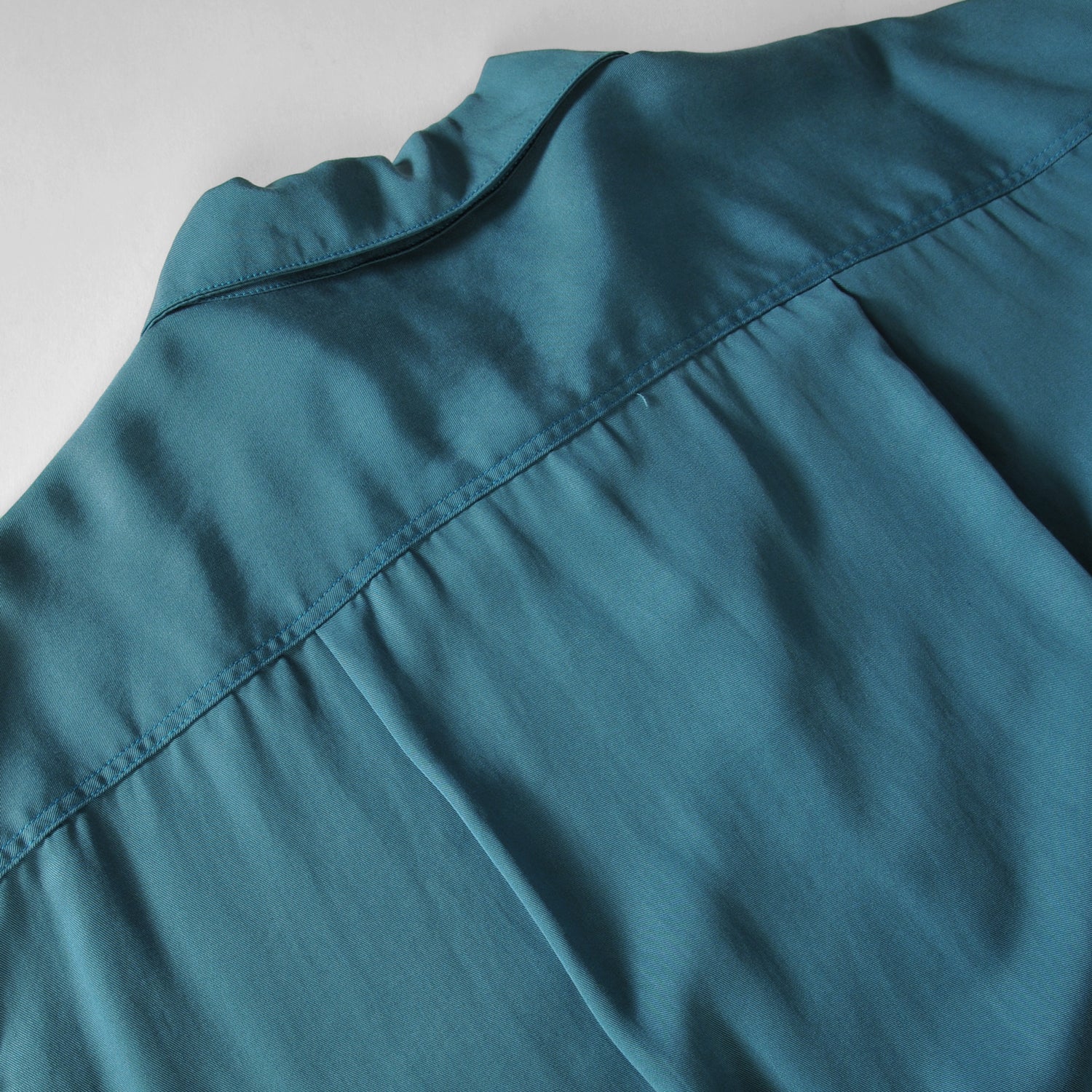 50's Milano Shirt S/S - Tencel Cyan