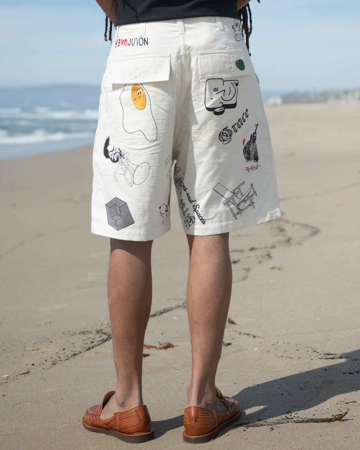 Khadi Fatigue Shorts - Jacob Tattoo
