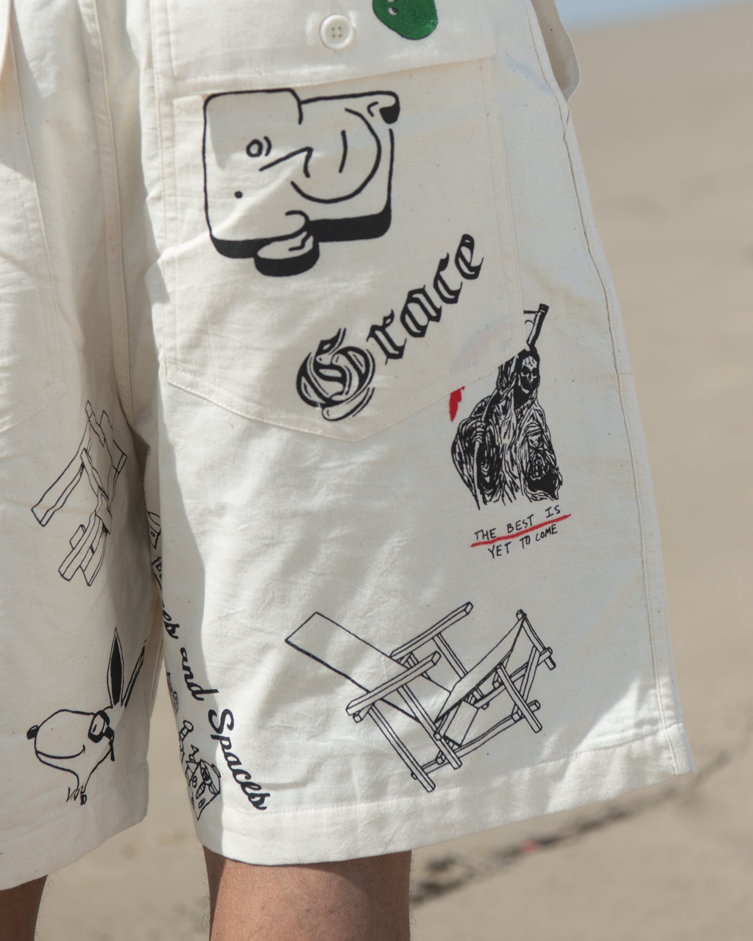 Khadi Fatigue Shorts - Jacob Tattoo