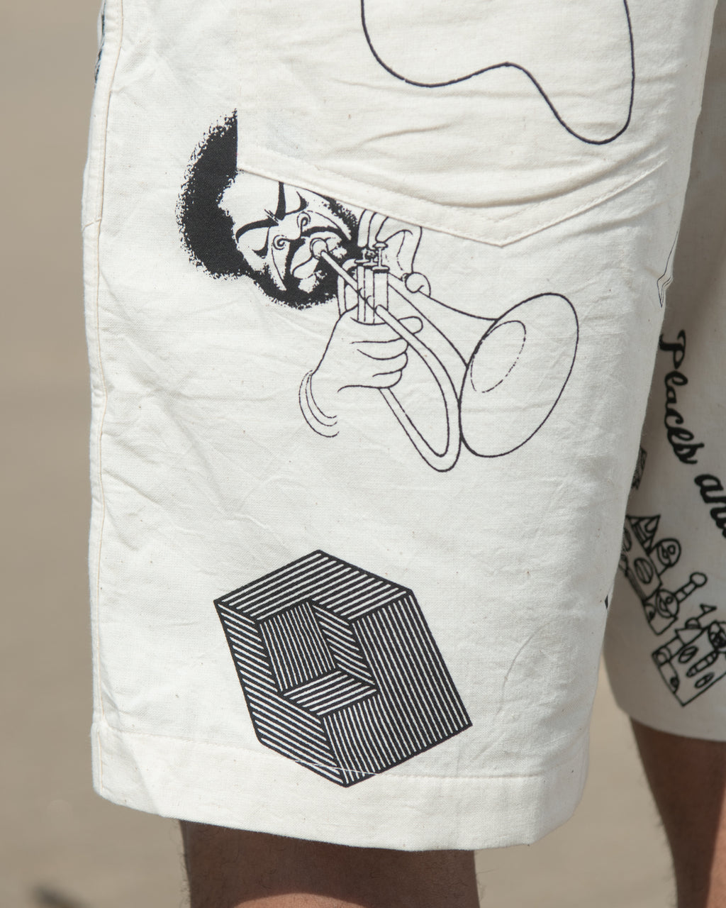 Khadi Fatigue Shorts - Jacob Tattoo