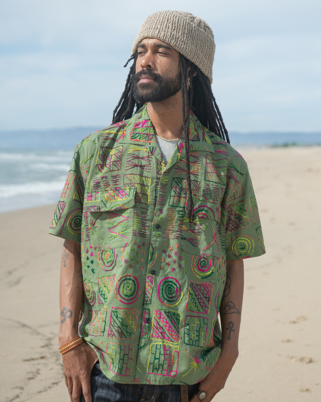 50's Milano Shirt - Squared Green