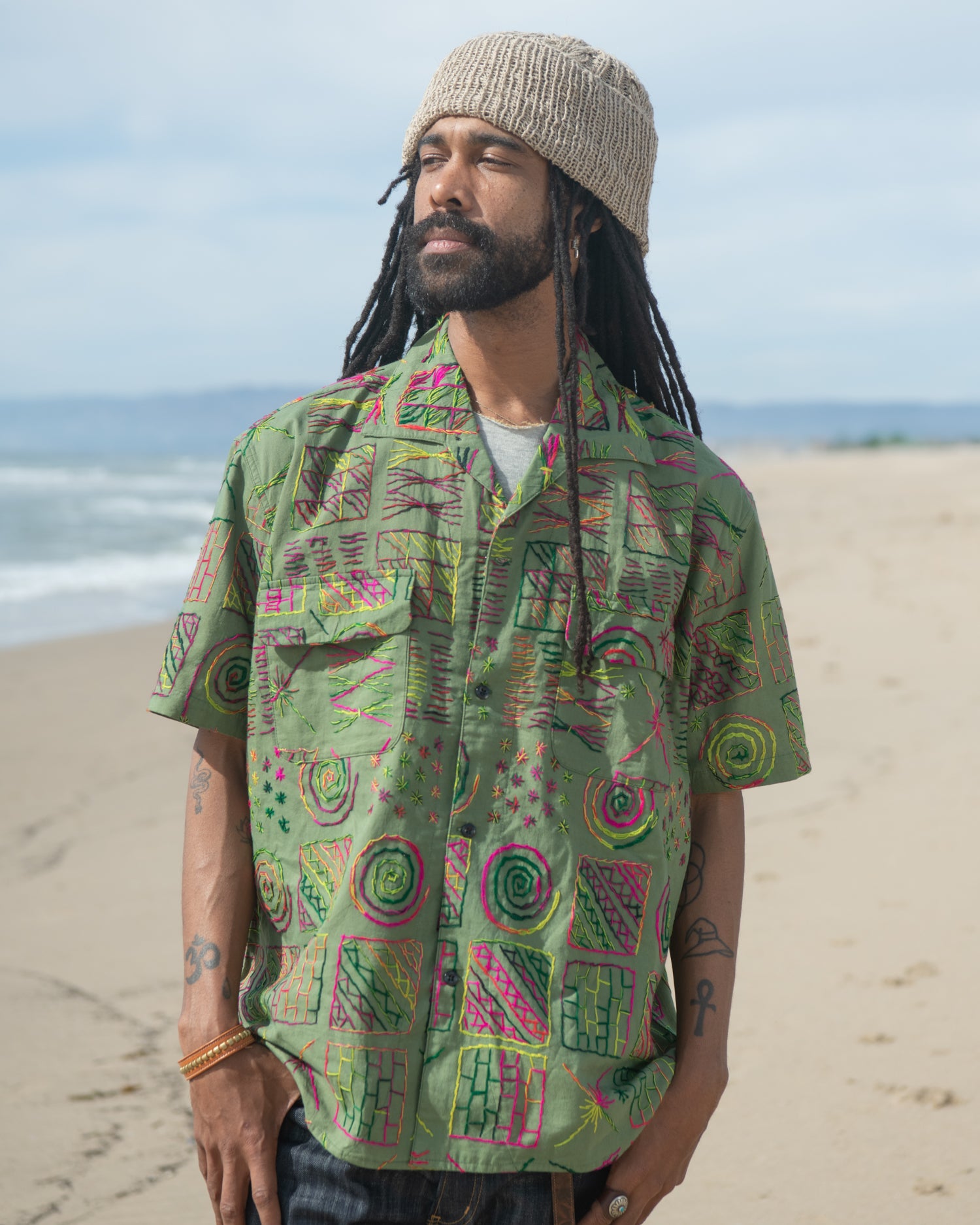 50's Milano Shirt - Squared Green