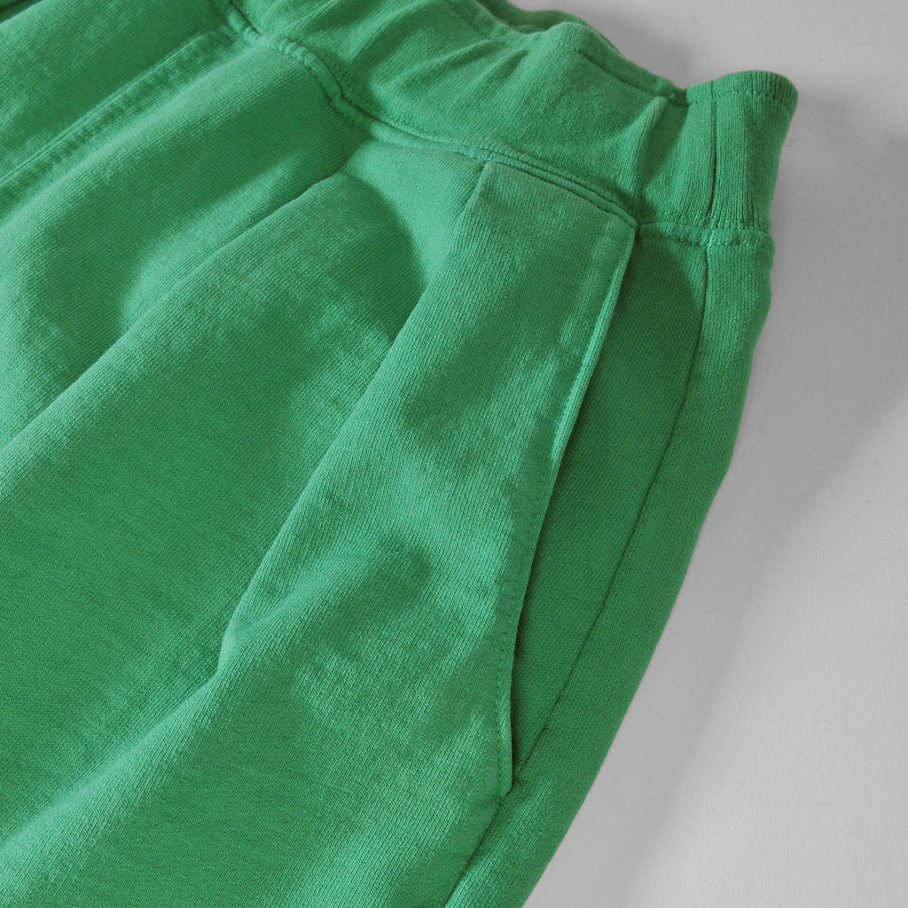 French Terry Pleated Shorts - Green