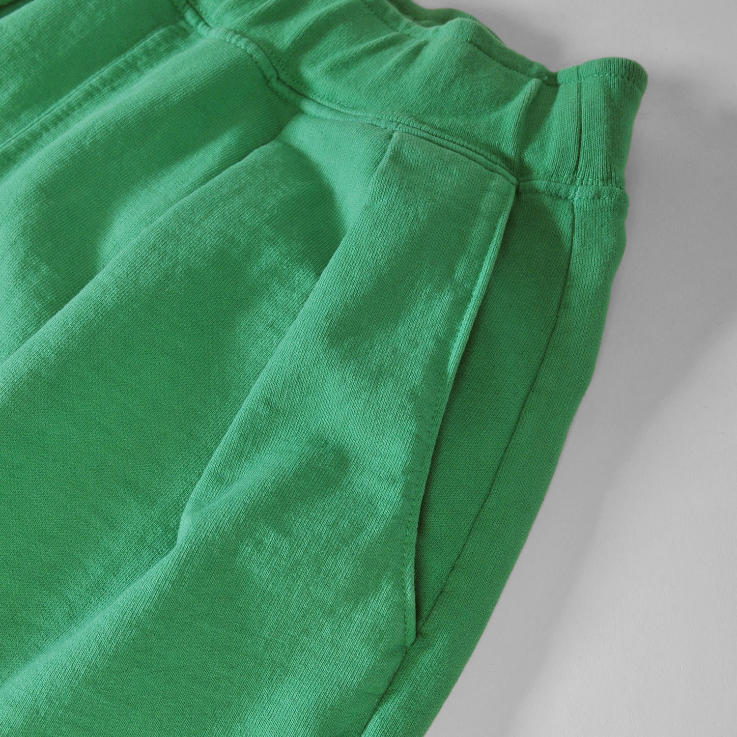 French Terry Pleated Shorts - Green