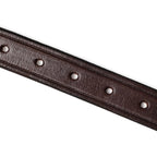 Extended 1" Creased Belt with 3-pc Silver Buckle Set - Havana