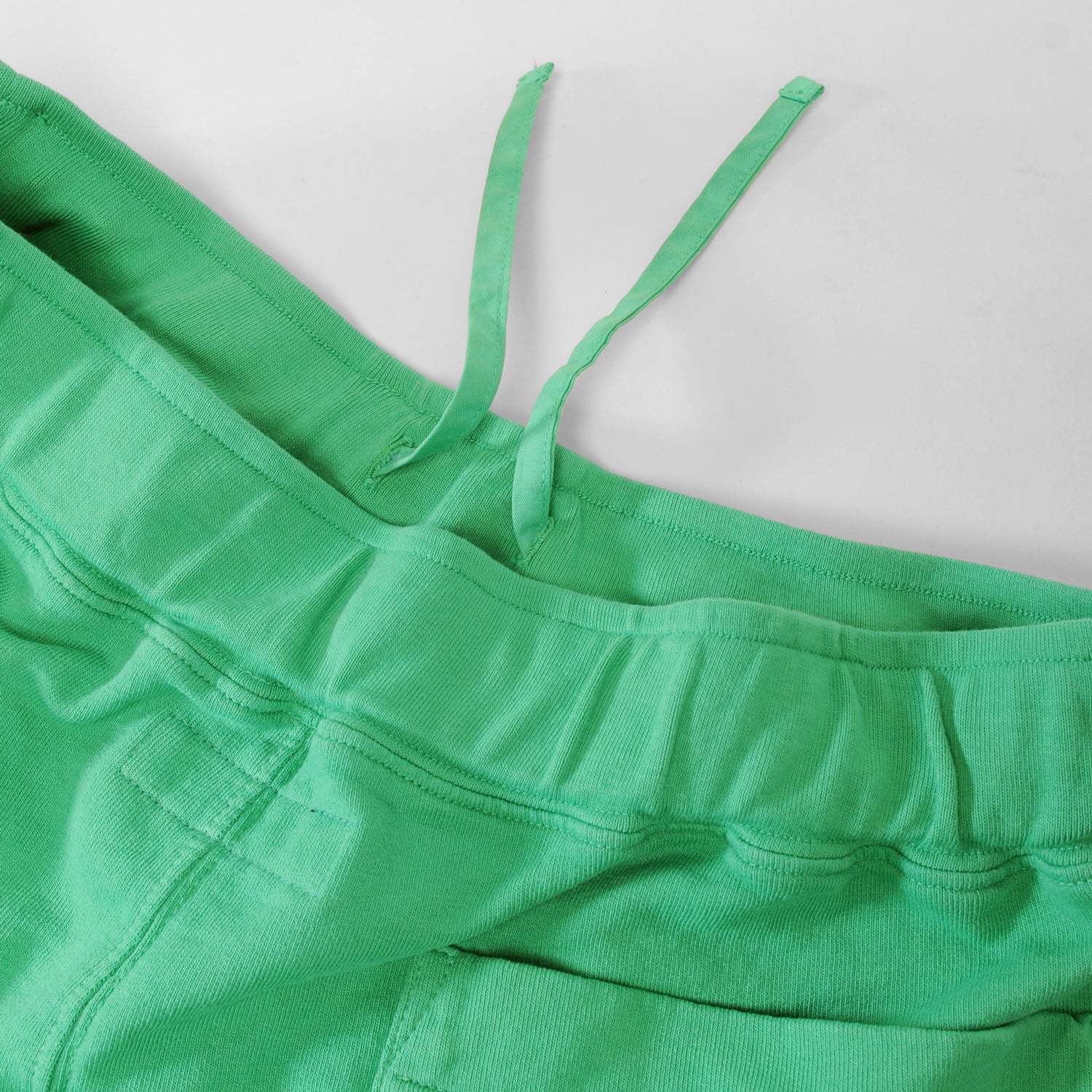French Terry Pleated Shorts - Green