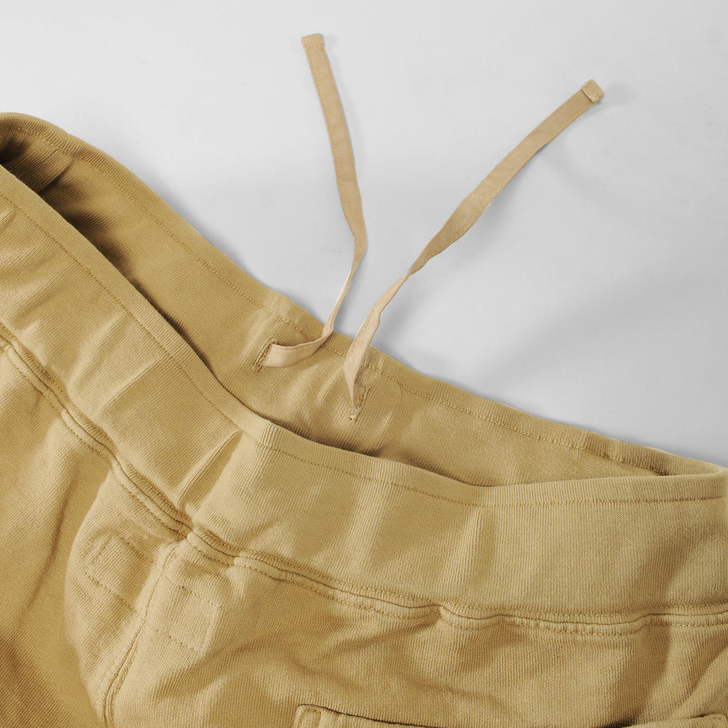 French Terry Pleated Shorts - Khaki