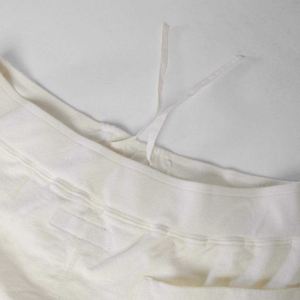 French Terry Pleated Shorts - Cream