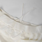 French Terry Pleated Shorts - Cream