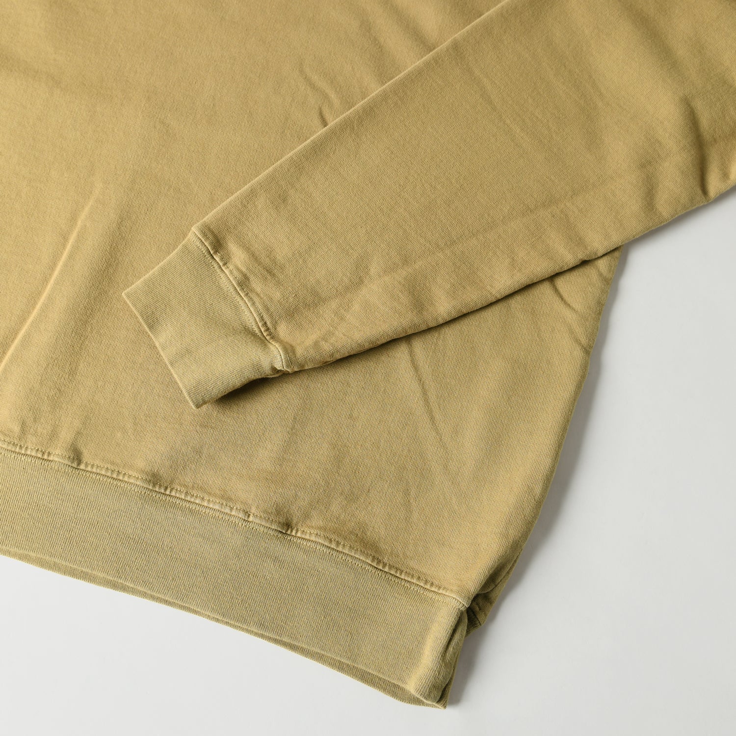 French Terry Cropped Sweat Shirt - Khaki