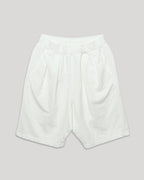 French Terry Pleated Shorts - Cream