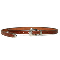 Extra Long Leather Belt with 3pc Silver Buckle Set - Oakbark