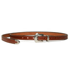 Extra Long Leather Belt with 3pc Silver Buckle Set - Oakbark